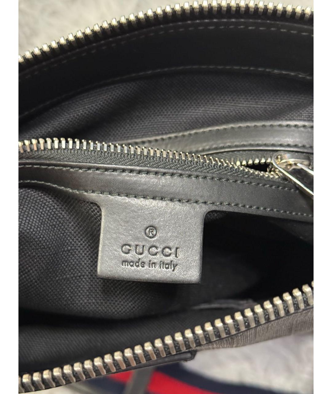 GUCCI Антрацитовая барсетка, фото 6