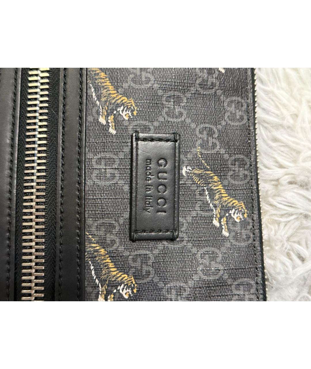GUCCI Антрацитовая барсетка, фото 5