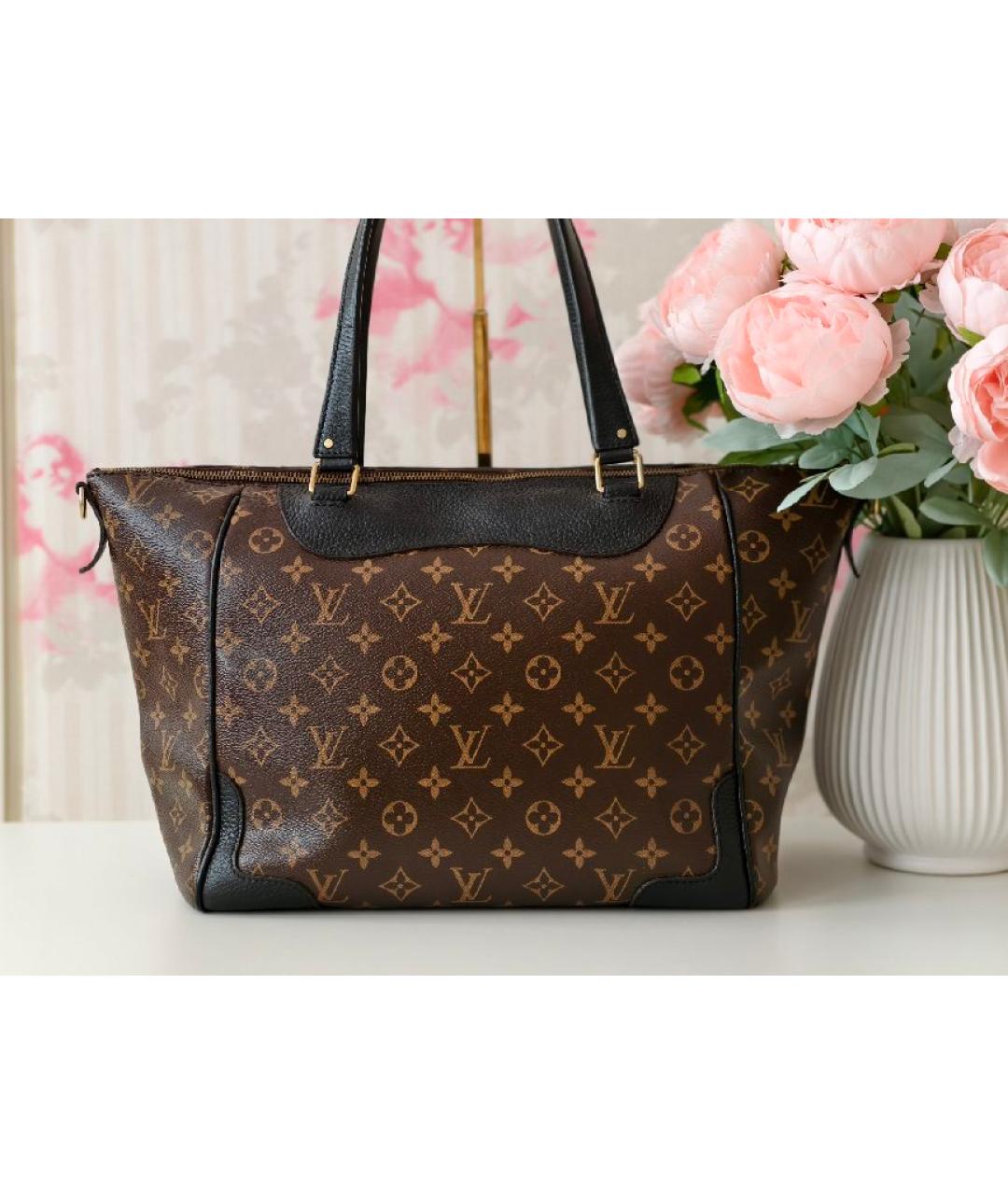 LOUIS VUITTON Коричневая сумка с короткими ручками, фото 3