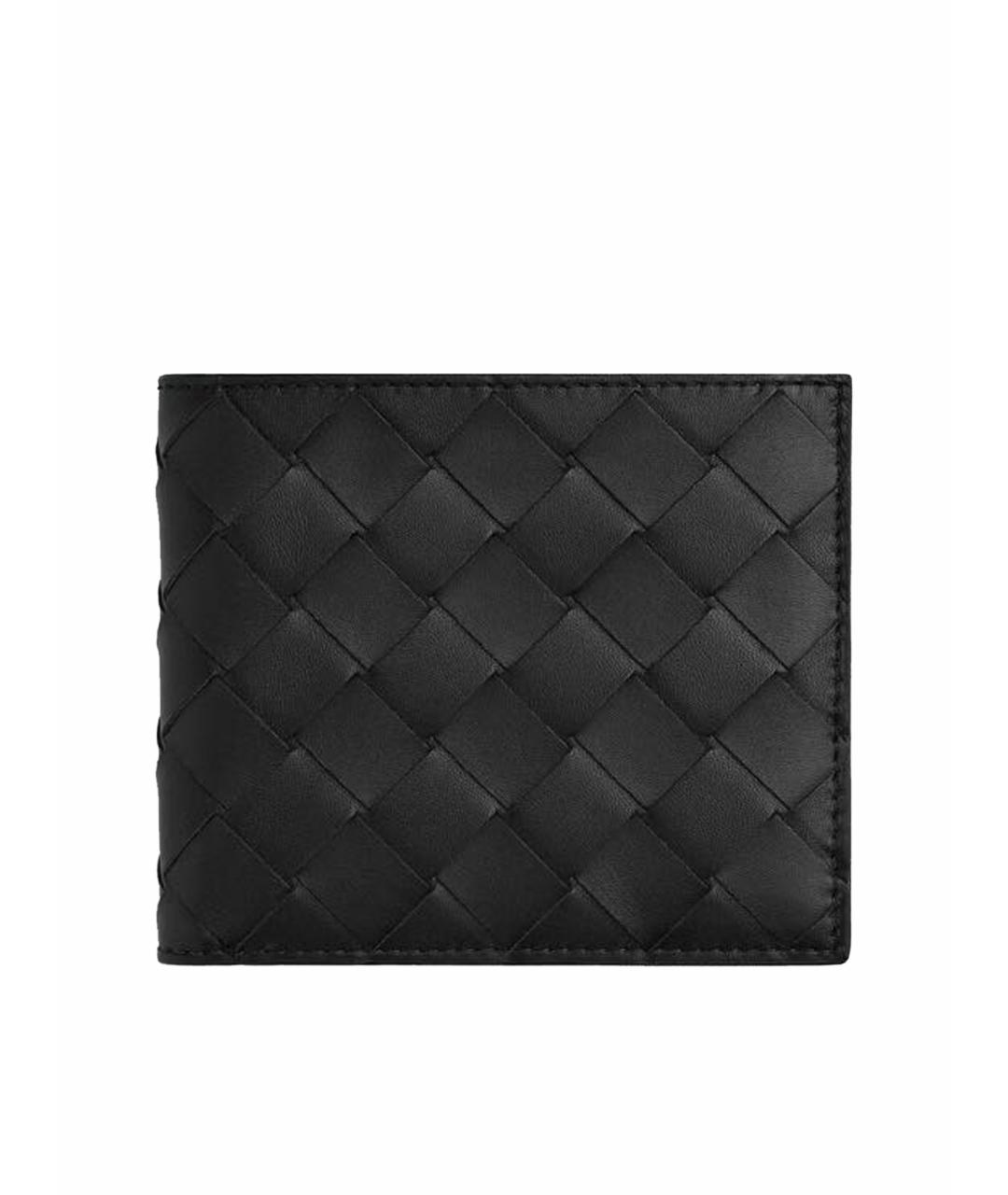 BOTTEGA VENETA Черный кожаный кошелек, фото 1