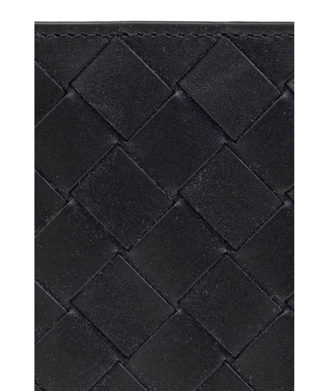 BOTTEGA VENETA Черный кожаный кошелек, фото 4