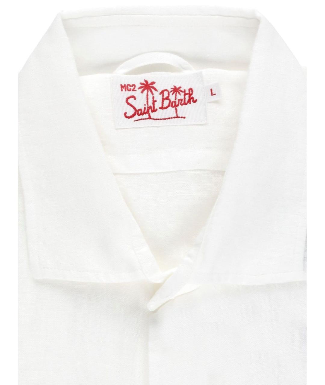 MC2 SAINT BARTH Белая хлопковая кэжуал рубашка, фото 3