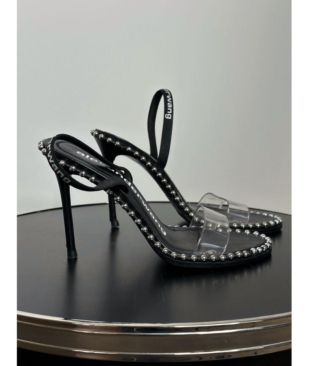ALEXANDER WANG Черные кожаные босоножки, фото 5