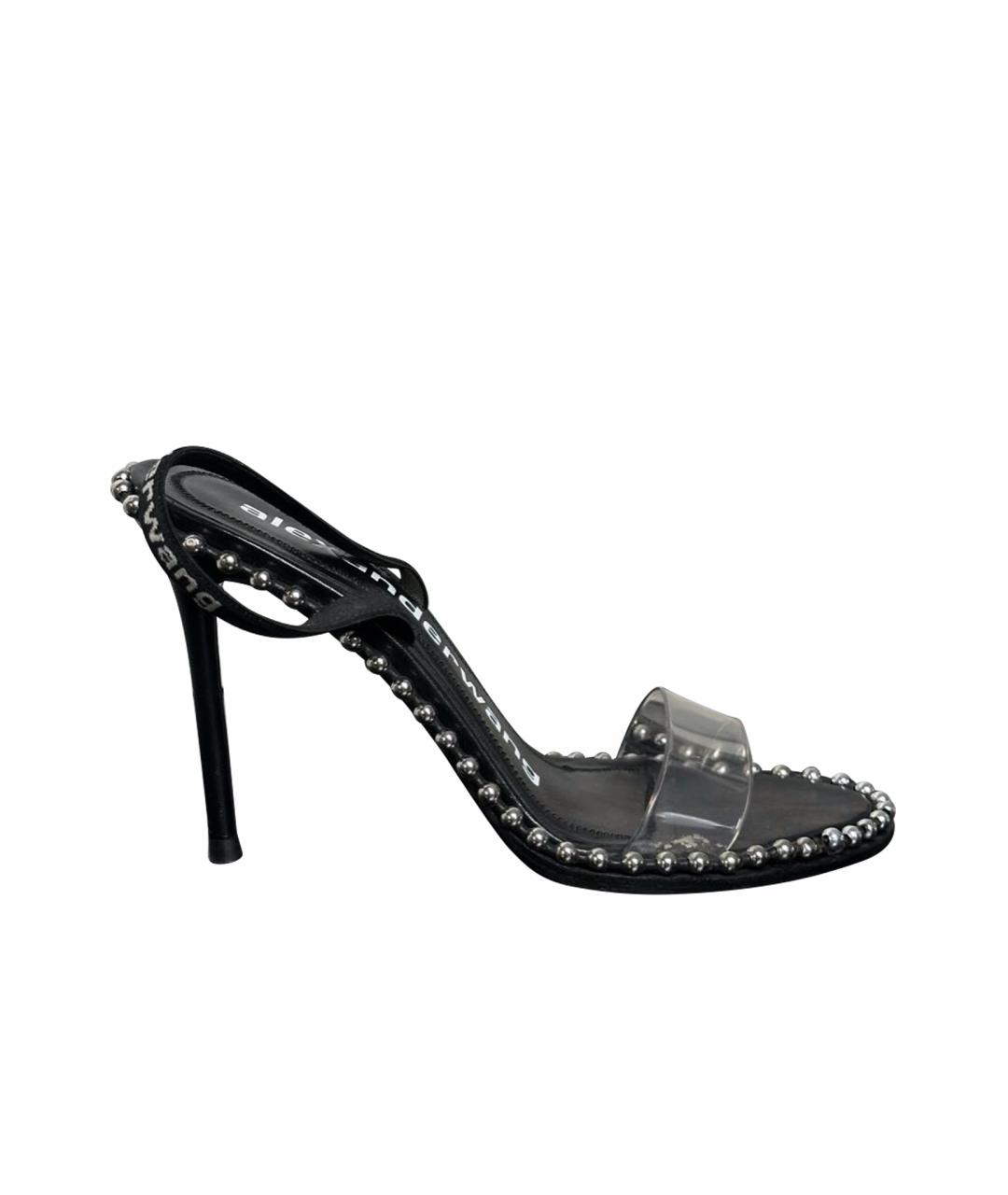 ALEXANDER WANG Черные кожаные босоножки, фото 1