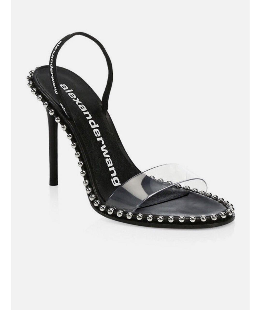 ALEXANDER WANG Черные кожаные босоножки, фото 4