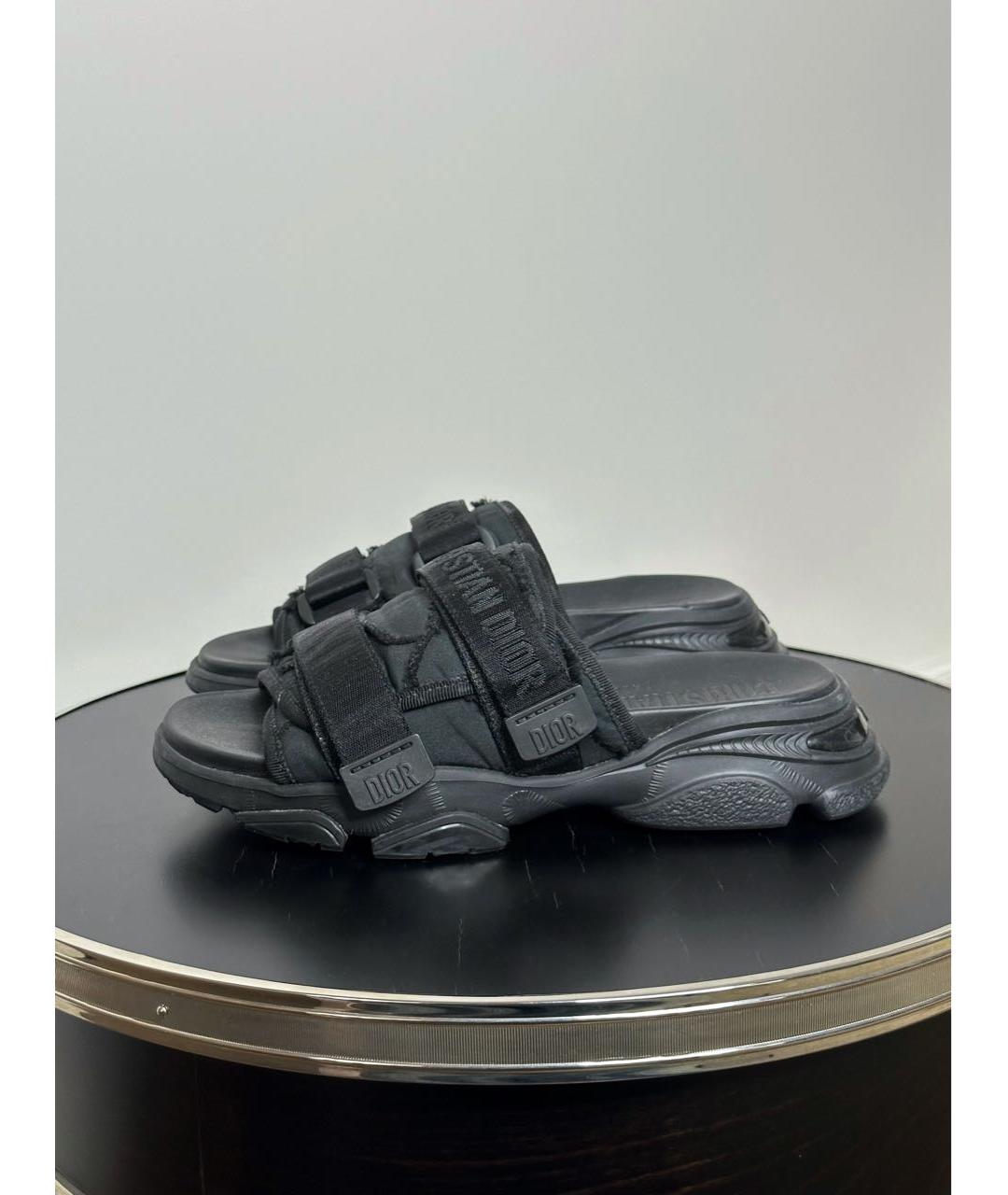 CHRISTIAN DIOR Черные шлепанцы, фото 5