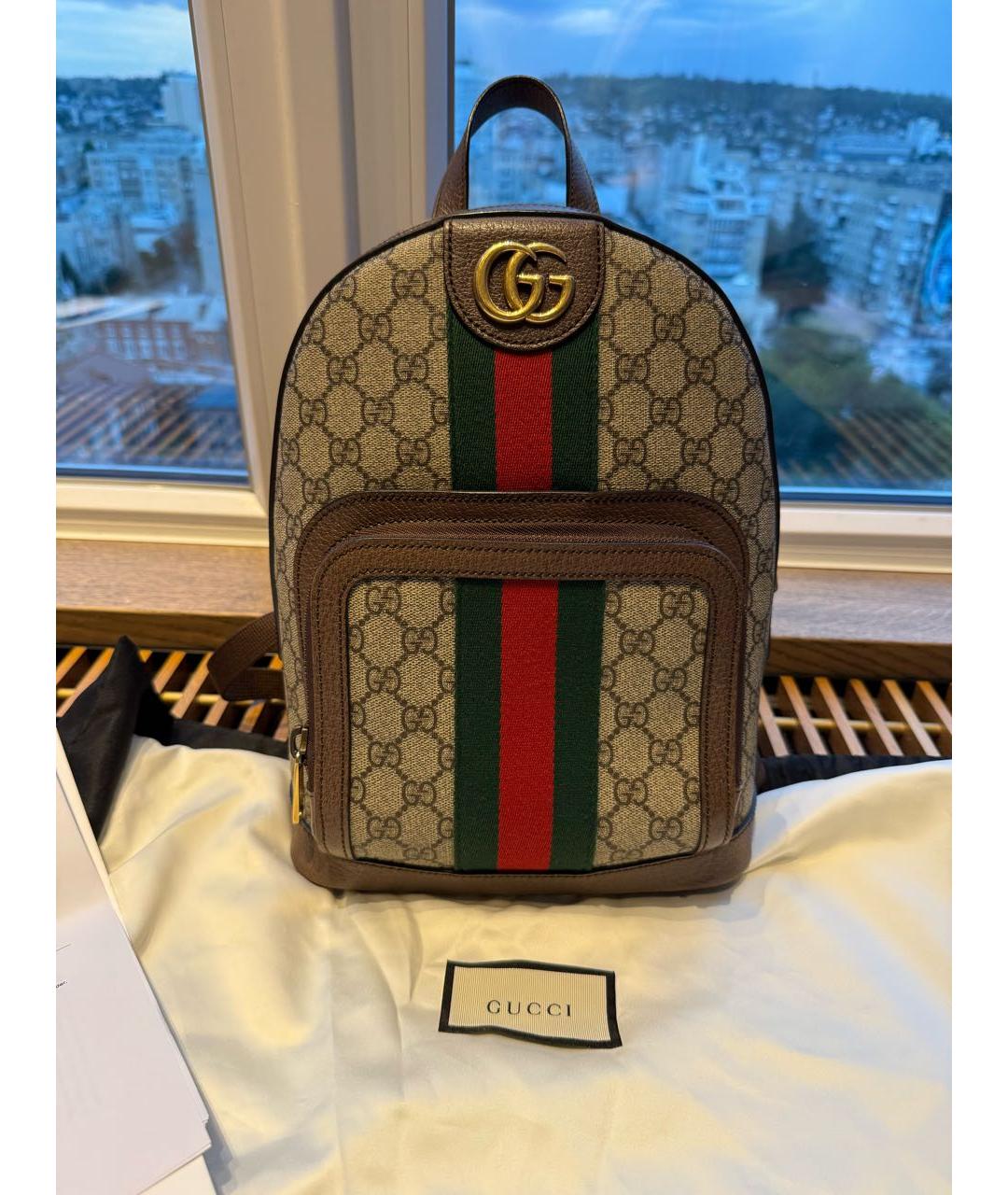 GUCCI Бежевый рюкзак, фото 5
