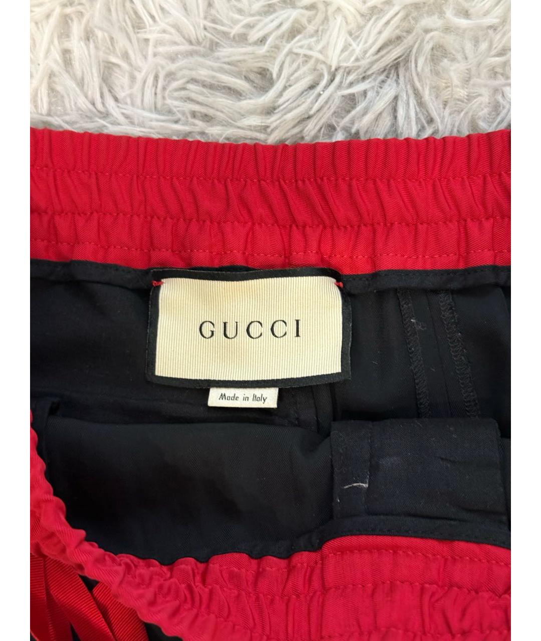 GUCCI Черные полиэстеровые повседневные брюки, фото 4