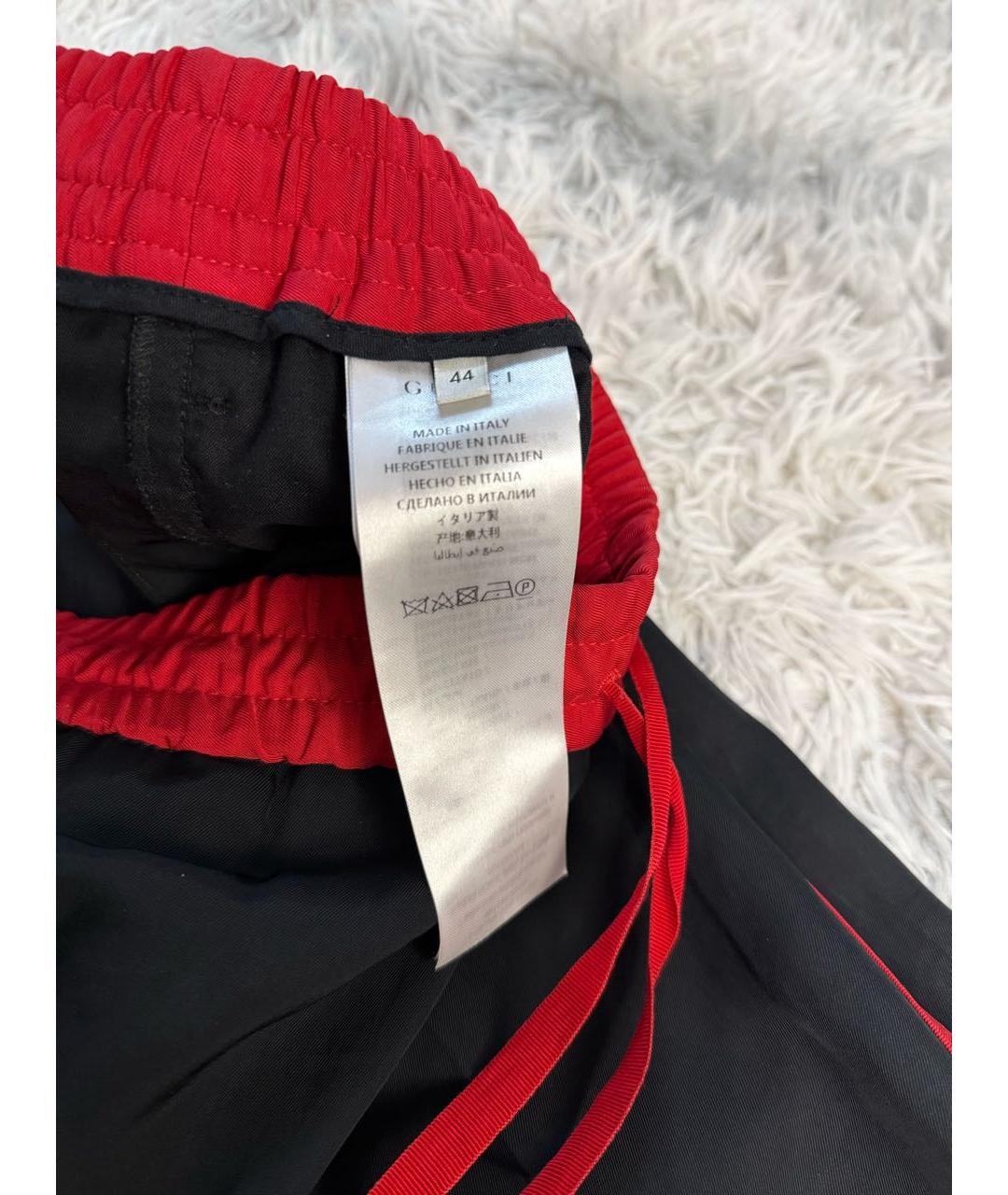 GUCCI Черные полиэстеровые повседневные брюки, фото 5