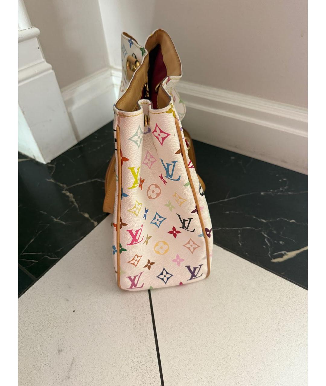 LOUIS VUITTON Белая сумка с короткими ручками из искусственной кожи, фото 2