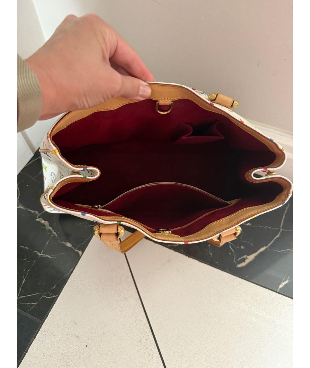 LOUIS VUITTON Белая сумка с короткими ручками из искусственной кожи, фото 4