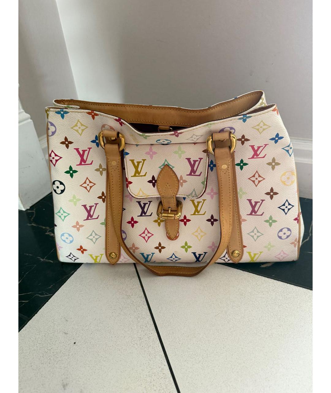 LOUIS VUITTON Белая сумка с короткими ручками из искусственной кожи, фото 5