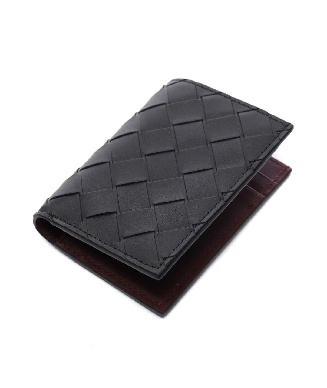 BOTTEGA VENETA Черный кожаный кошелек, фото 3