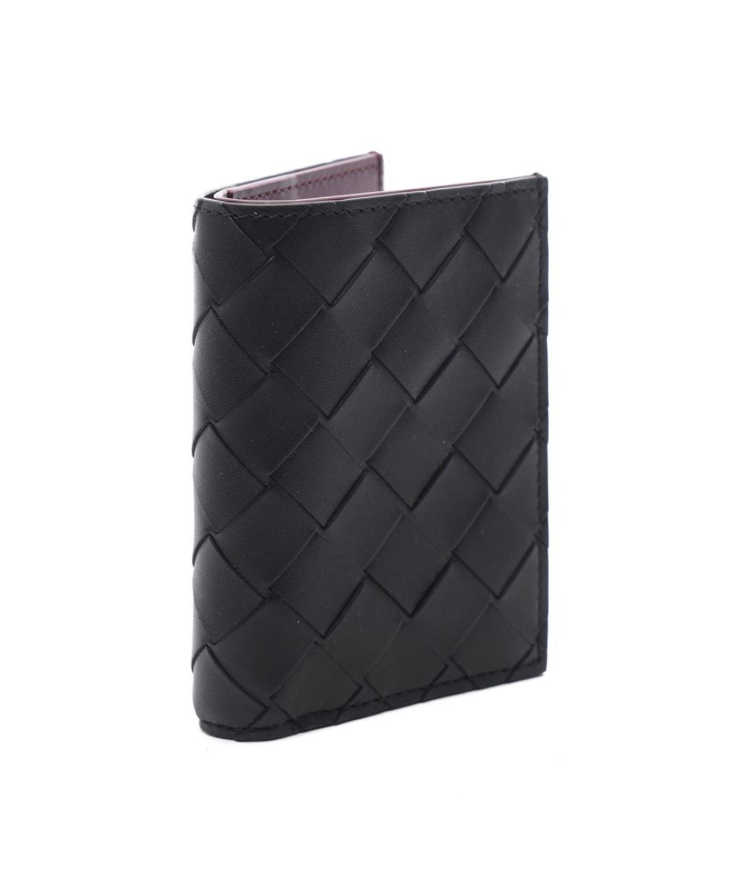 BOTTEGA VENETA Черный кожаный кошелек, фото 4