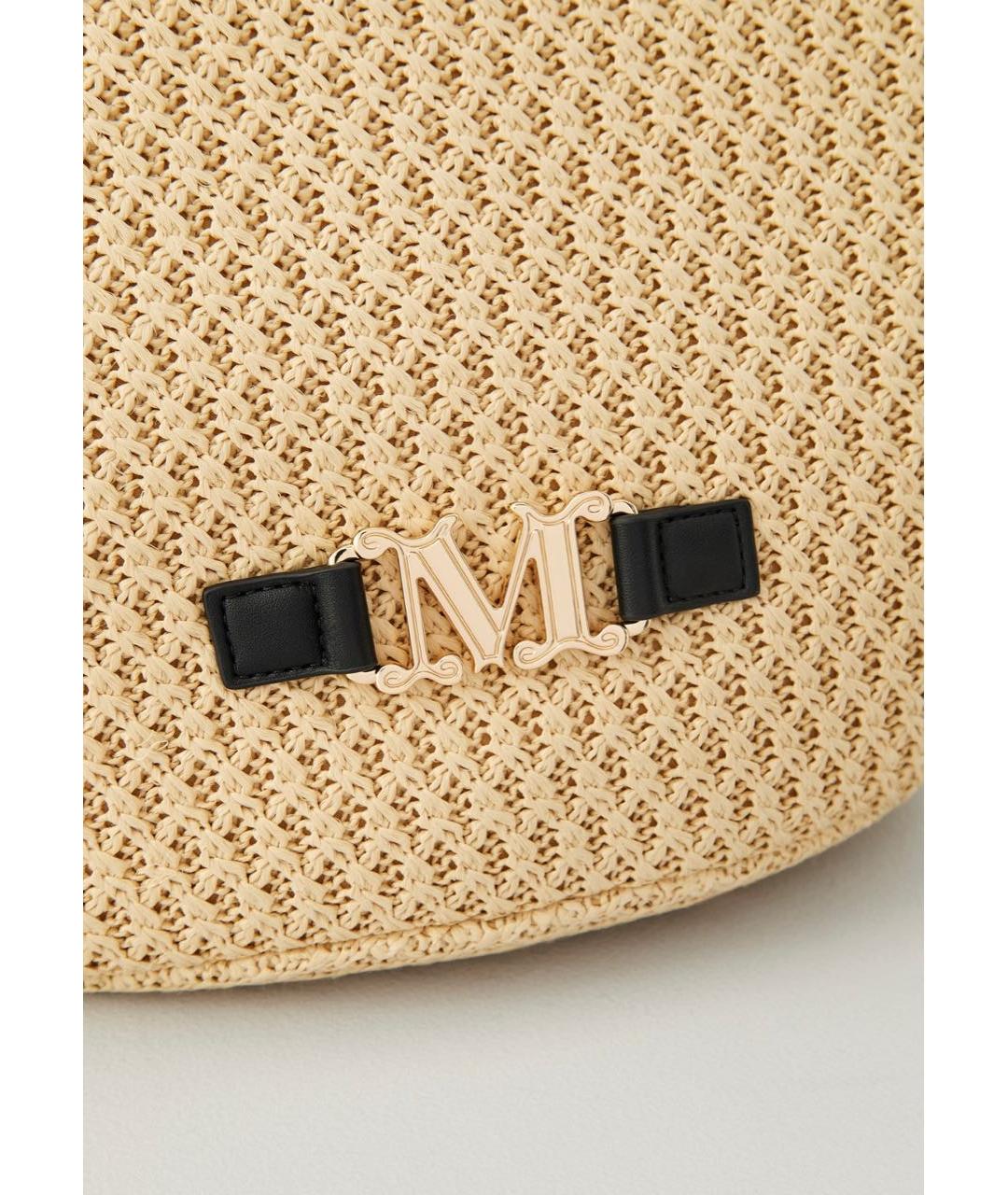 MAX MARA Бежевая пелетеная пляжная сумка, фото 7