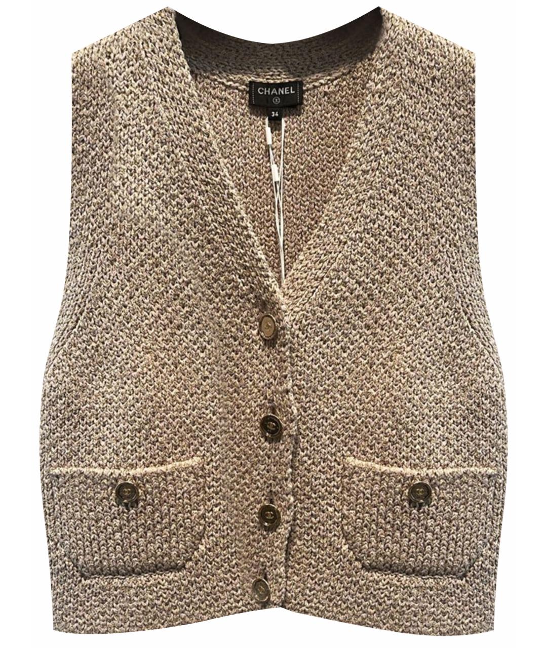 CHANEL Бежевая жилетка, фото 1