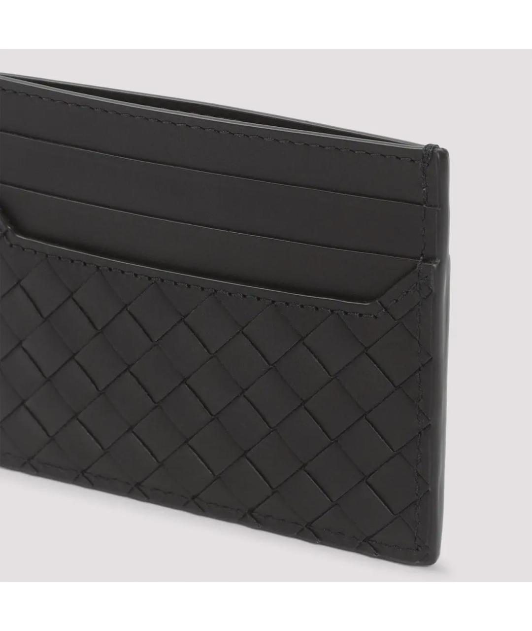 BOTTEGA VENETA Черный кожаный кардхолдер, фото 3