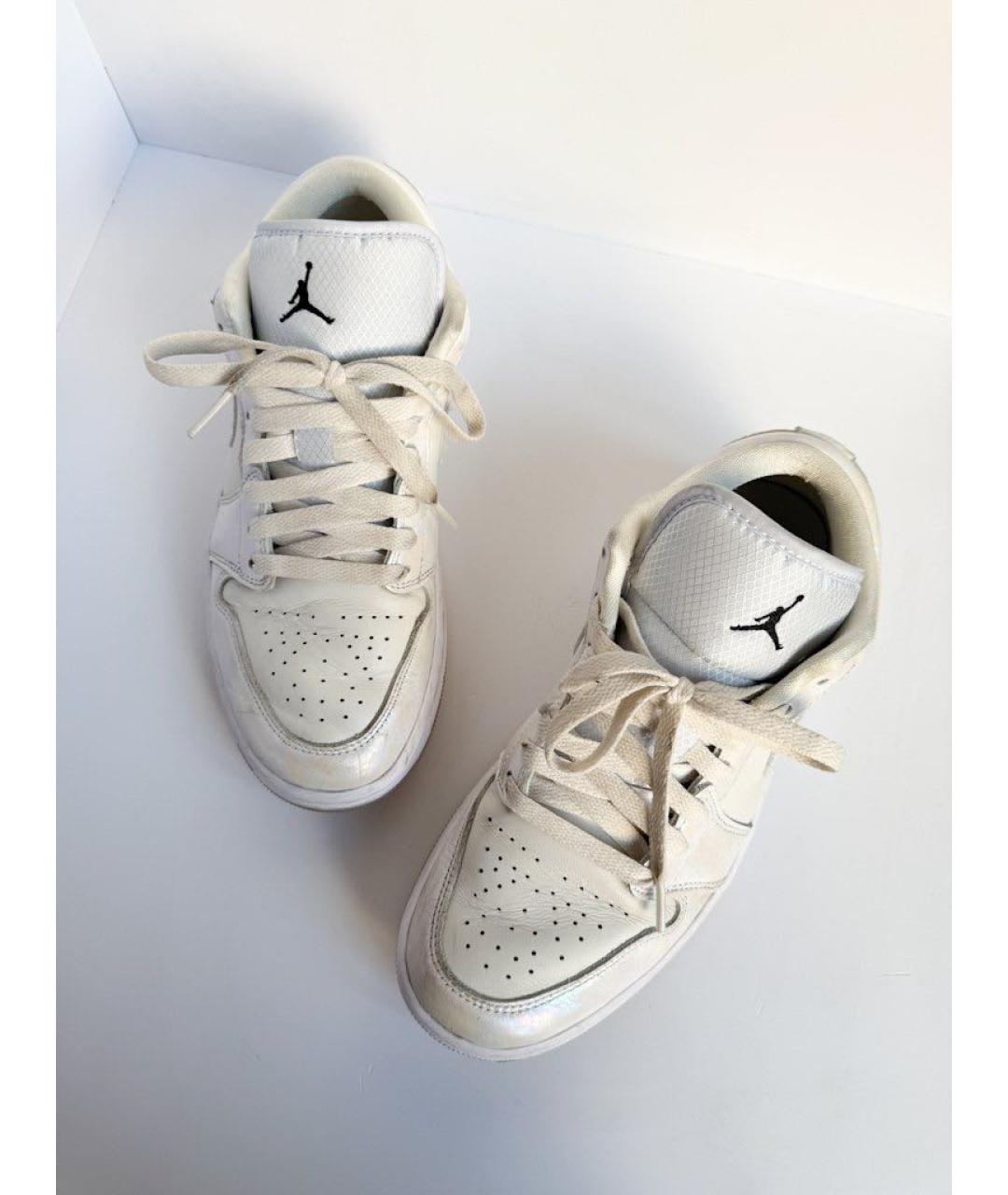 NIKE Белые кожаные низкие кроссовки / кеды, фото 3