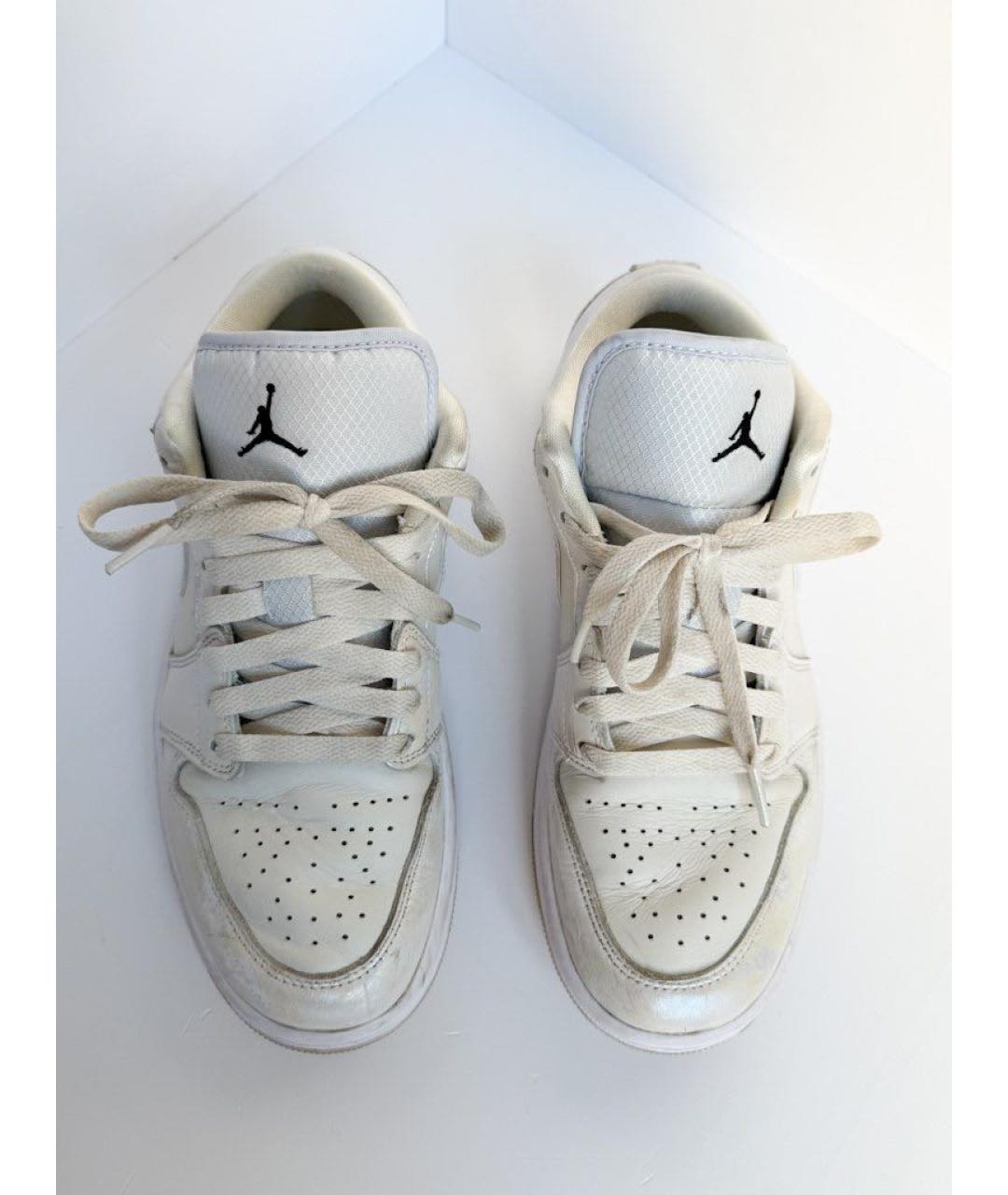 NIKE Белые кожаные низкие кроссовки / кеды, фото 2