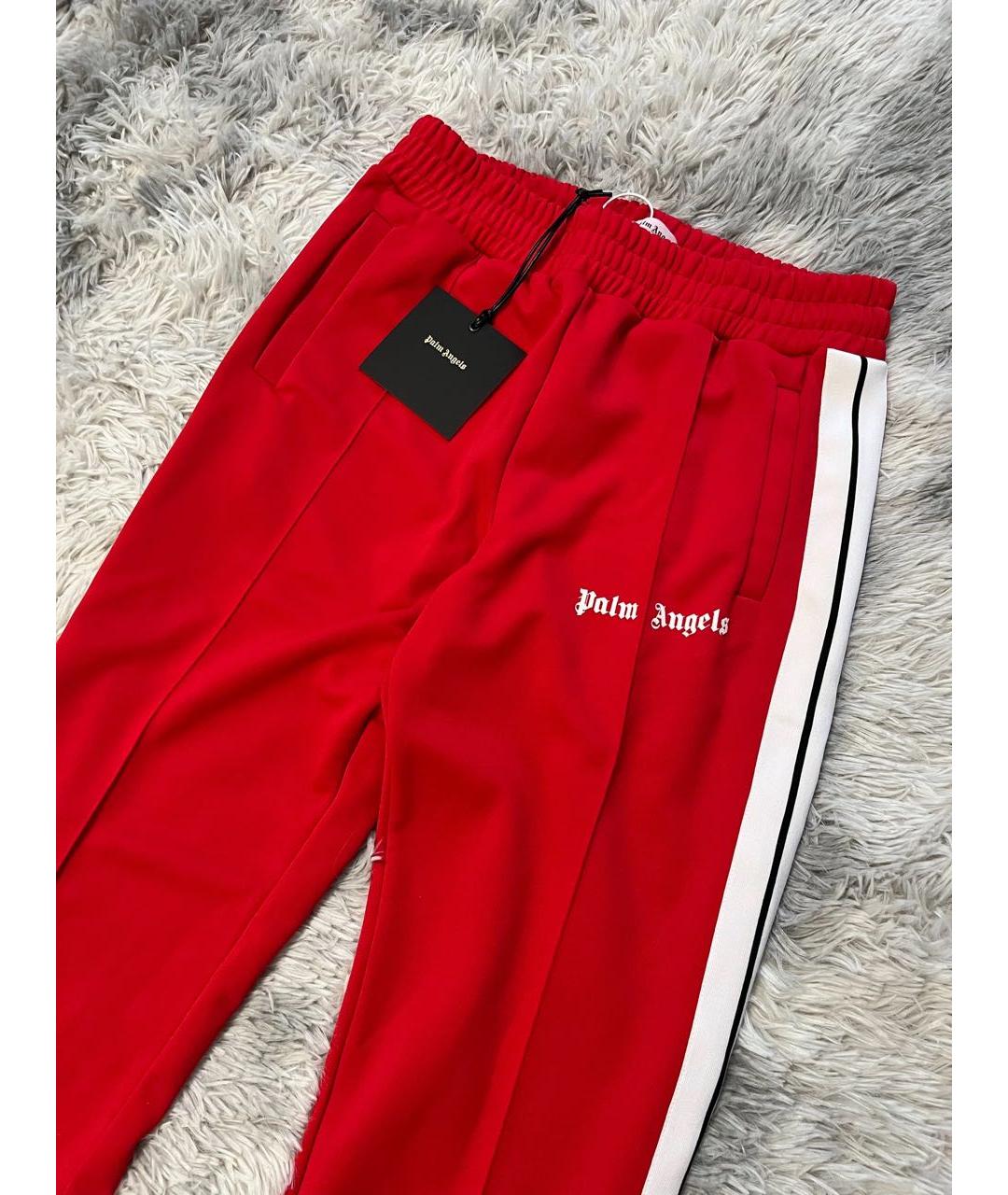 PALM ANGELS Красные синтетические повседневные брюки, фото 3