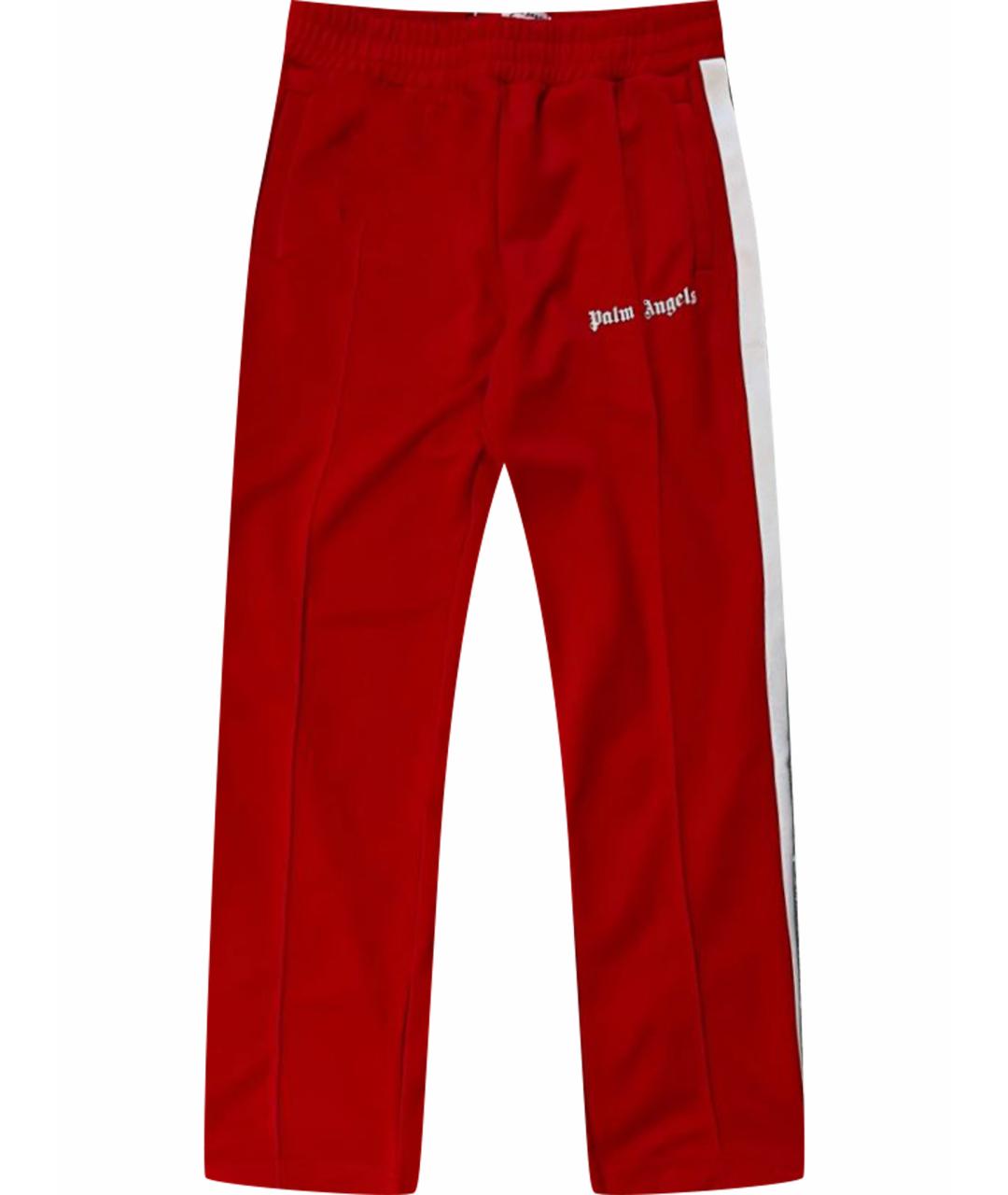 PALM ANGELS Красные синтетические повседневные брюки, фото 1