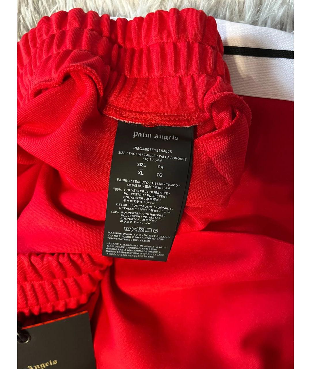 PALM ANGELS Красные синтетические повседневные брюки, фото 5