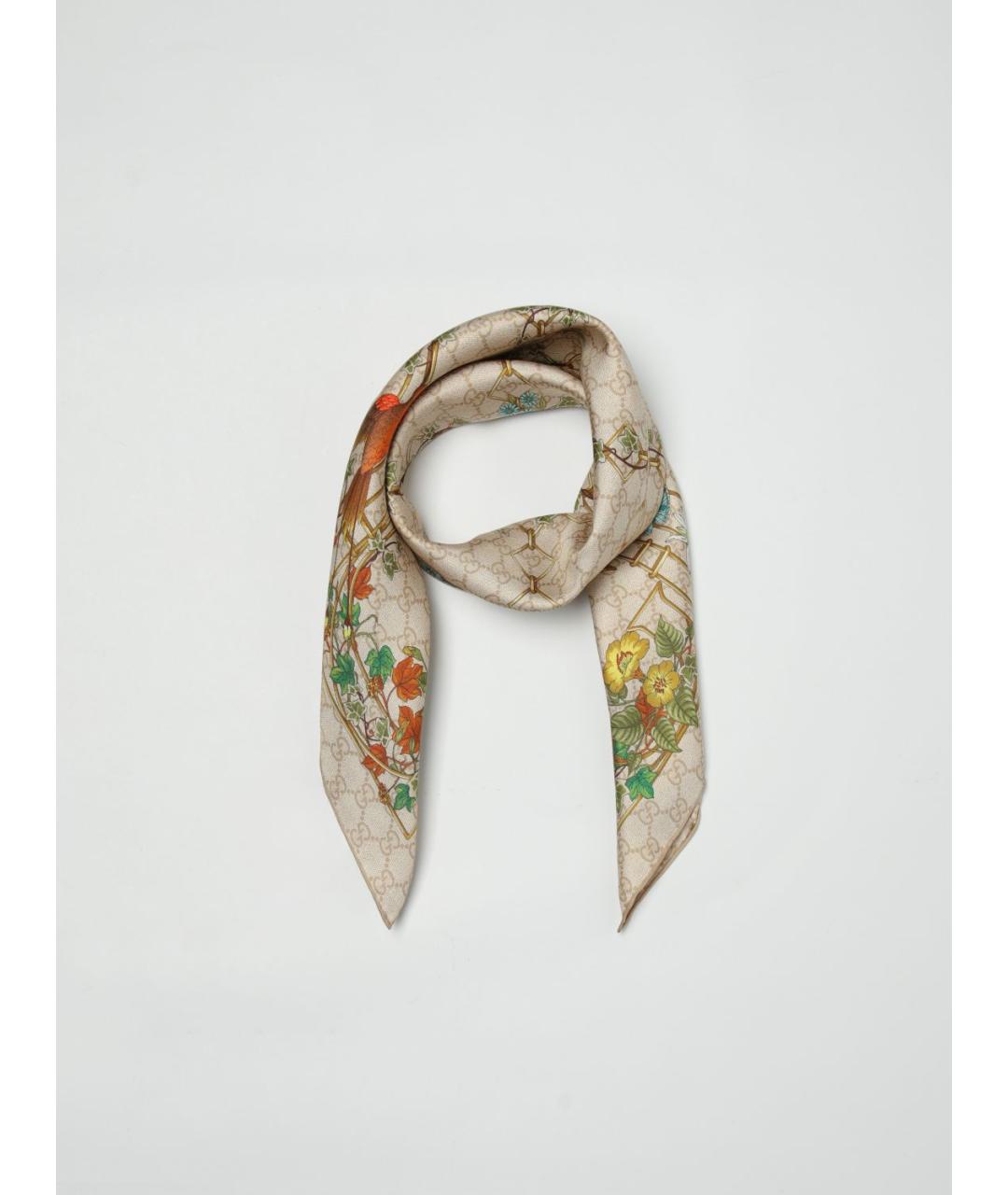 GUCCI Бежевый платок, фото 2
