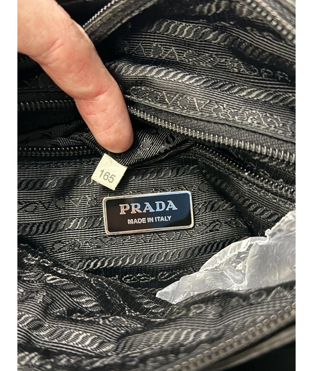 PRADA Черная барсетка, фото 5