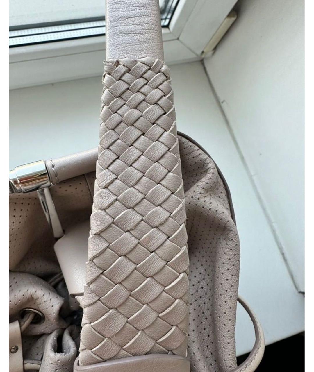 VERSACE Бежевая кожаная сумка тоут, фото 8