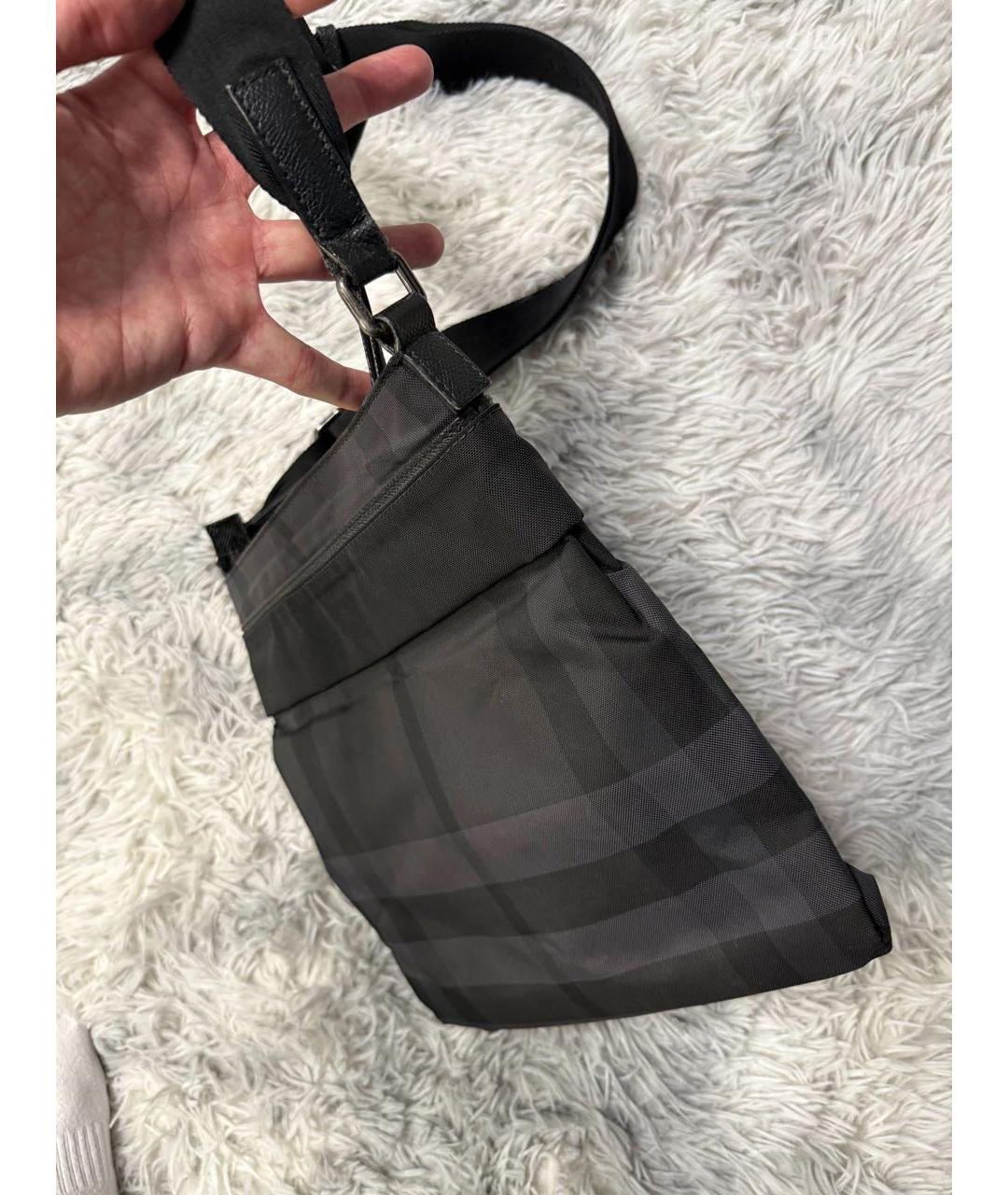 BURBERRY Черная барсетка, фото 4