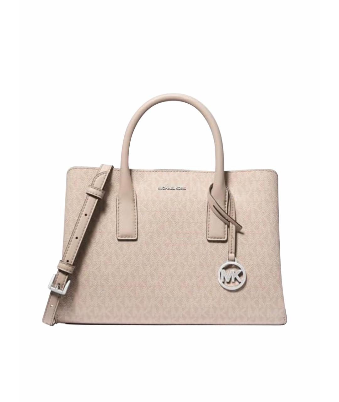 MICHAEL KORS Бежевая сумка с короткими ручками из искусственной кожи, фото 1