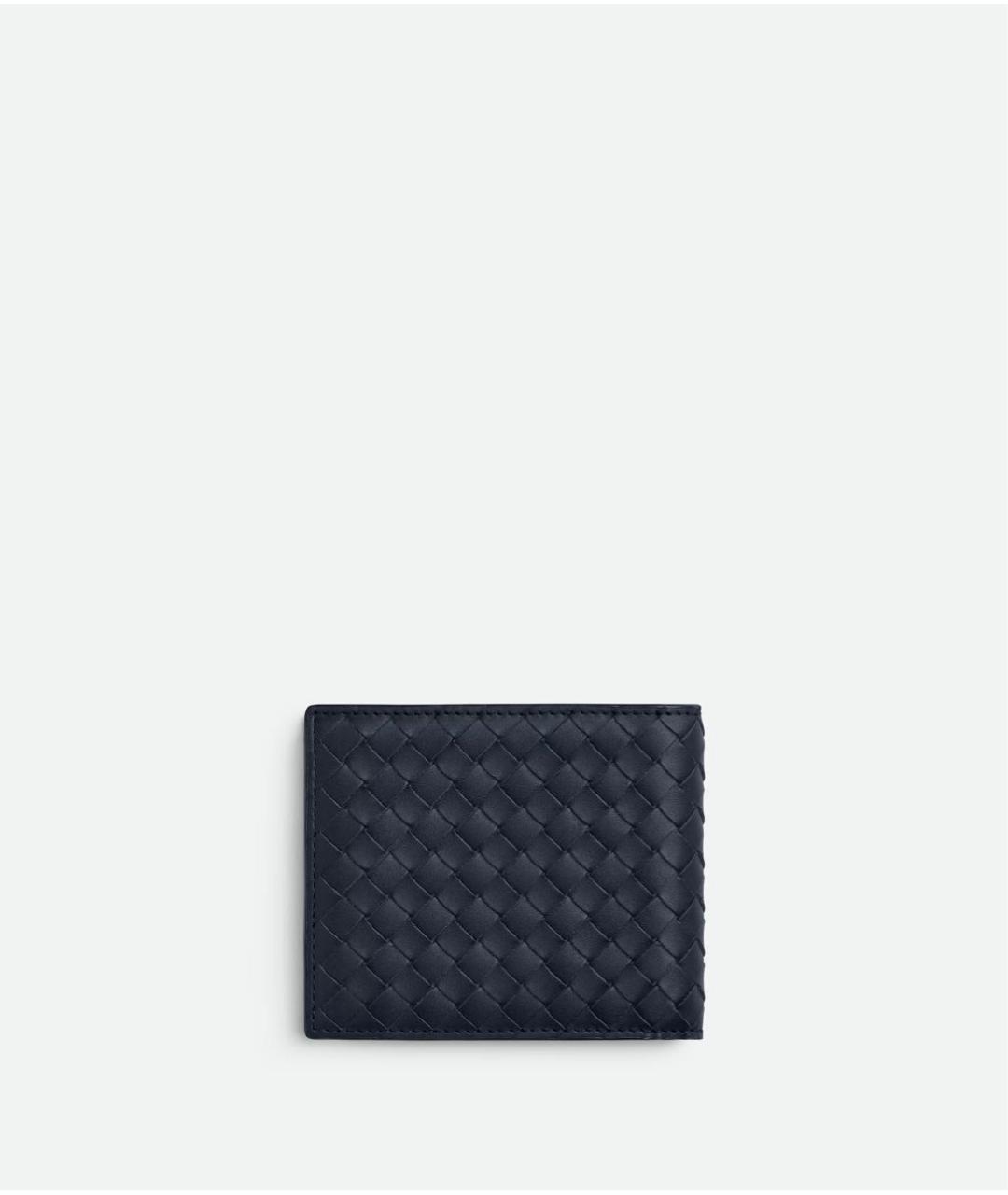 BOTTEGA VENETA Темно-синий кожаный кошелек, фото 3