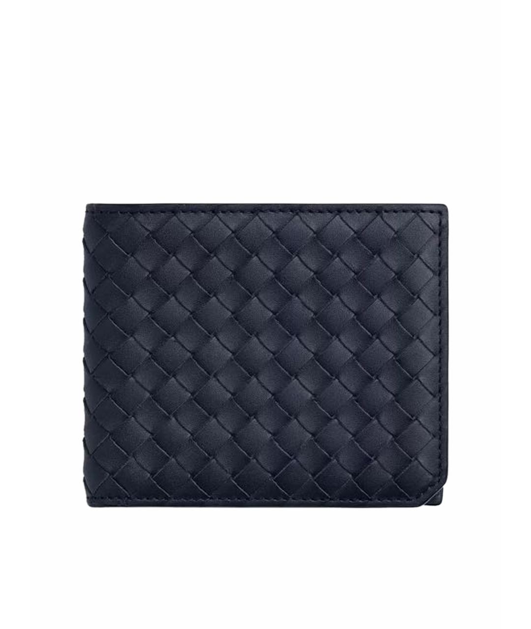 BOTTEGA VENETA Темно-синий кожаный кошелек, фото 1