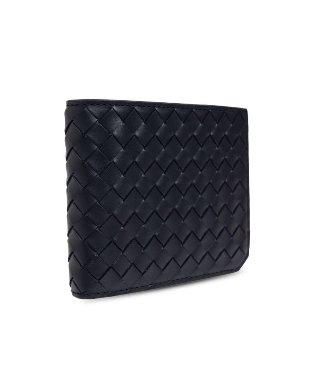BOTTEGA VENETA Темно-синий кожаный кошелек, фото 5