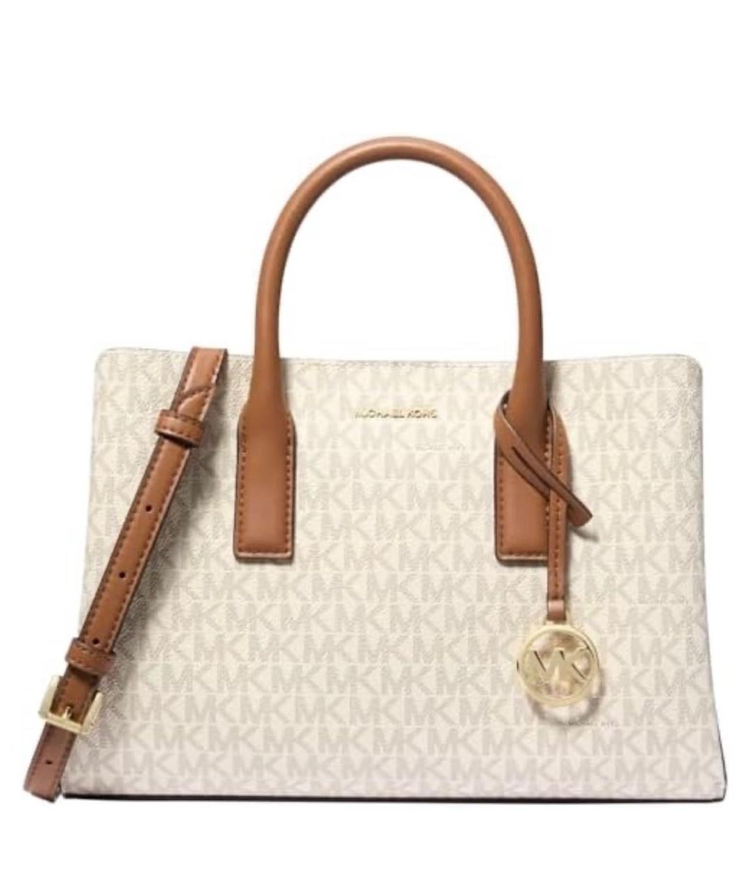 MICHAEL KORS Бежевая сумка с короткими ручками из искусственной кожи, фото 1