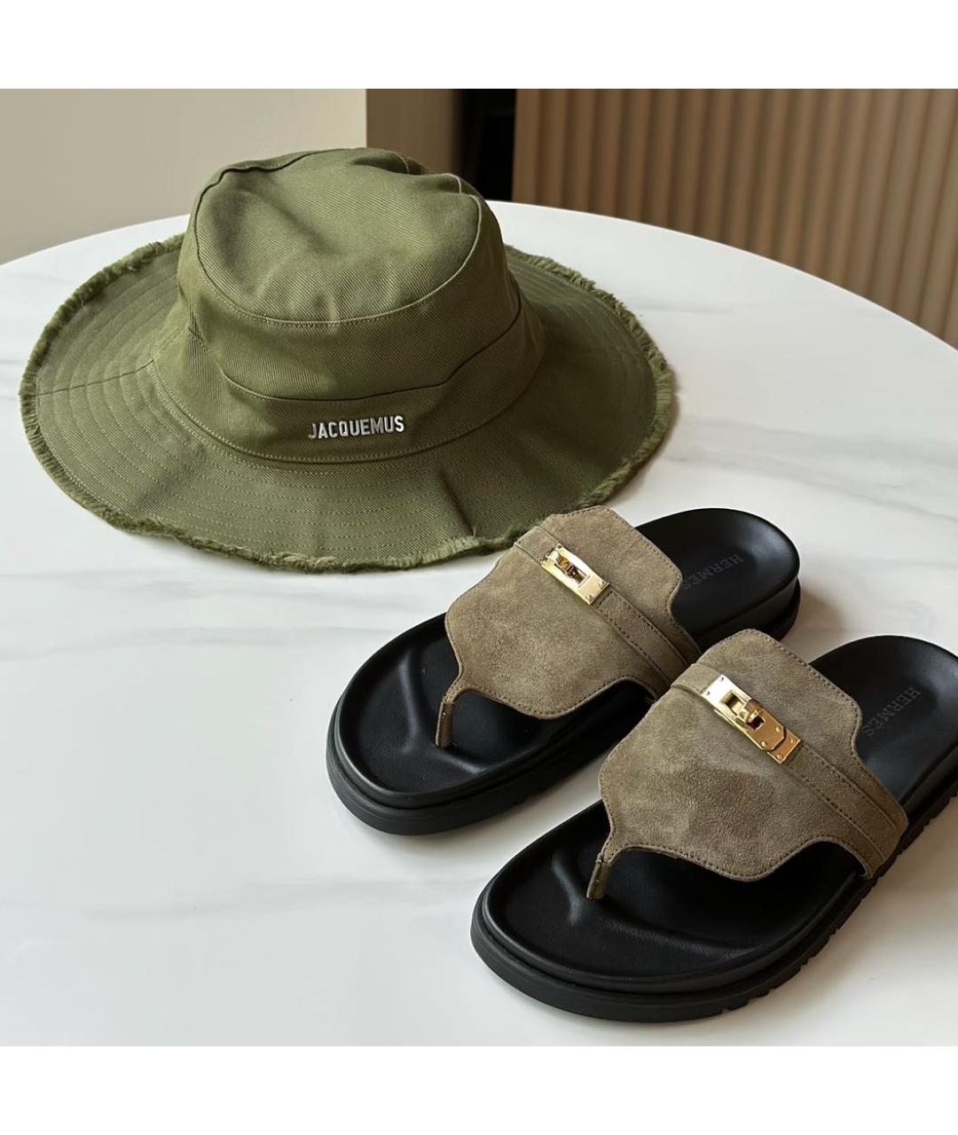 JACQUEMUS Хаки панама, фото 3
