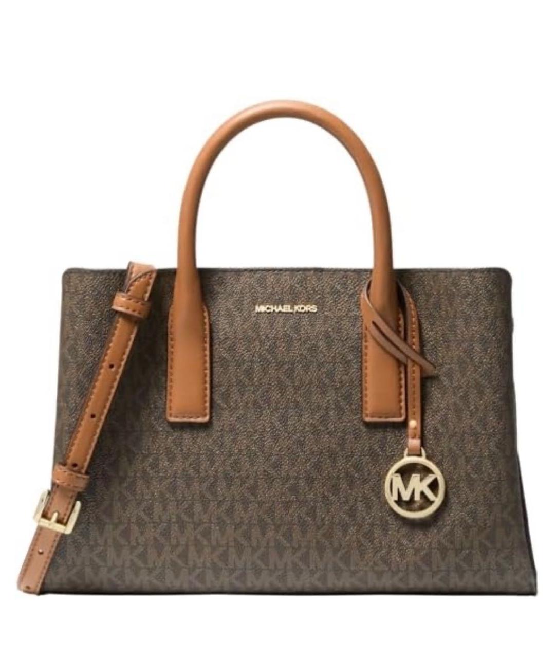 MICHAEL KORS Коричневая сумка с короткими ручками из искусственной кожи, фото 4