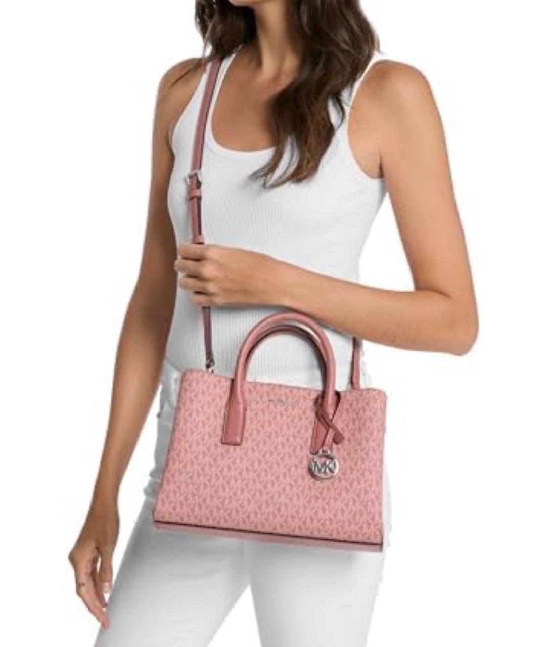 MICHAEL KORS Розовая сумка с короткими ручками из искусственной кожи, фото 3