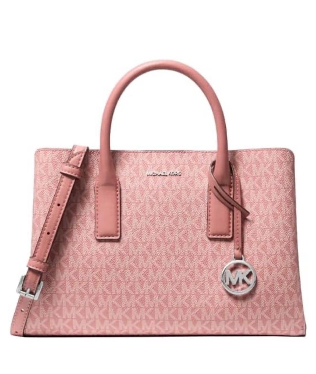 MICHAEL KORS Розовая сумка с короткими ручками из искусственной кожи, фото 4