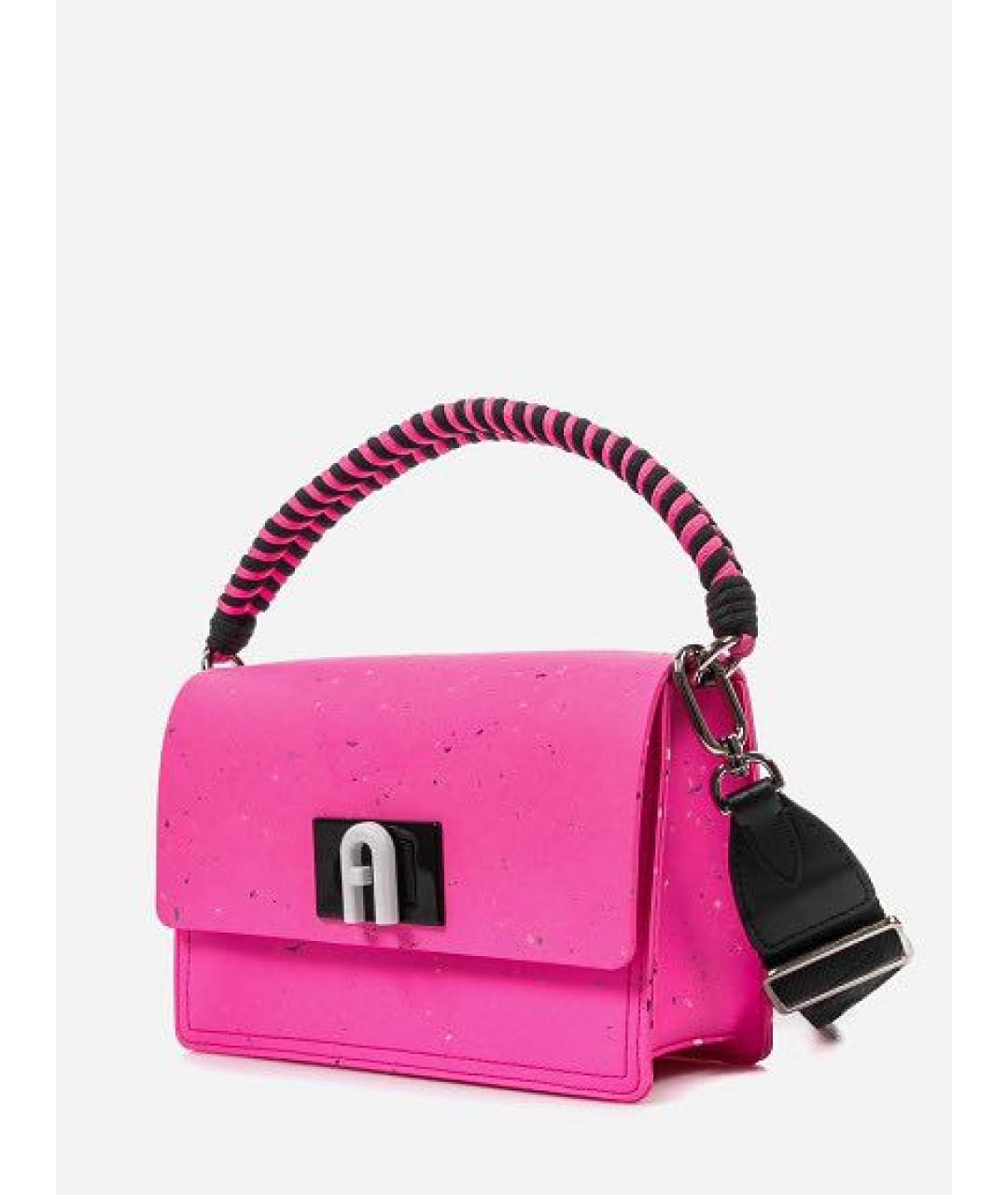 FURLA Розовая сумка через плечо из искусственной кожи, фото 2