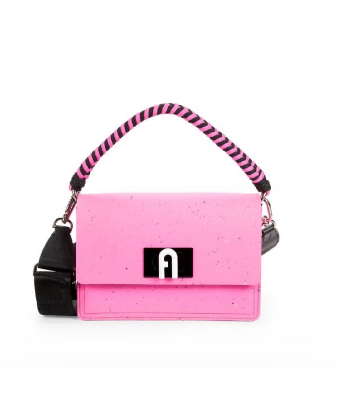 FURLA Розовая сумка через плечо из искусственной кожи, фото 5
