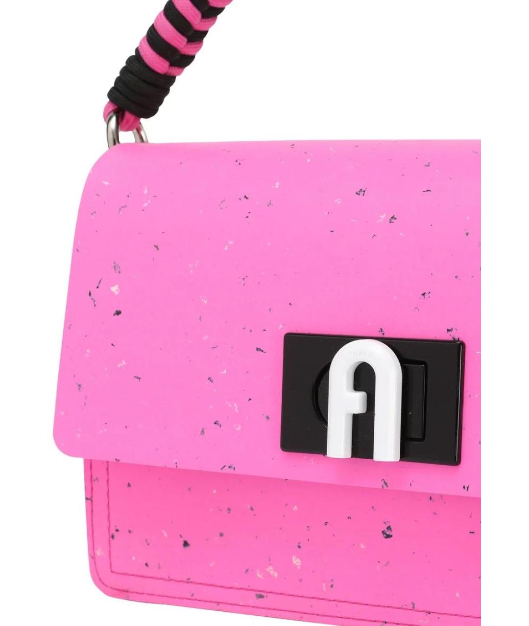 FURLA Розовая сумка через плечо из искусственной кожи, фото 4