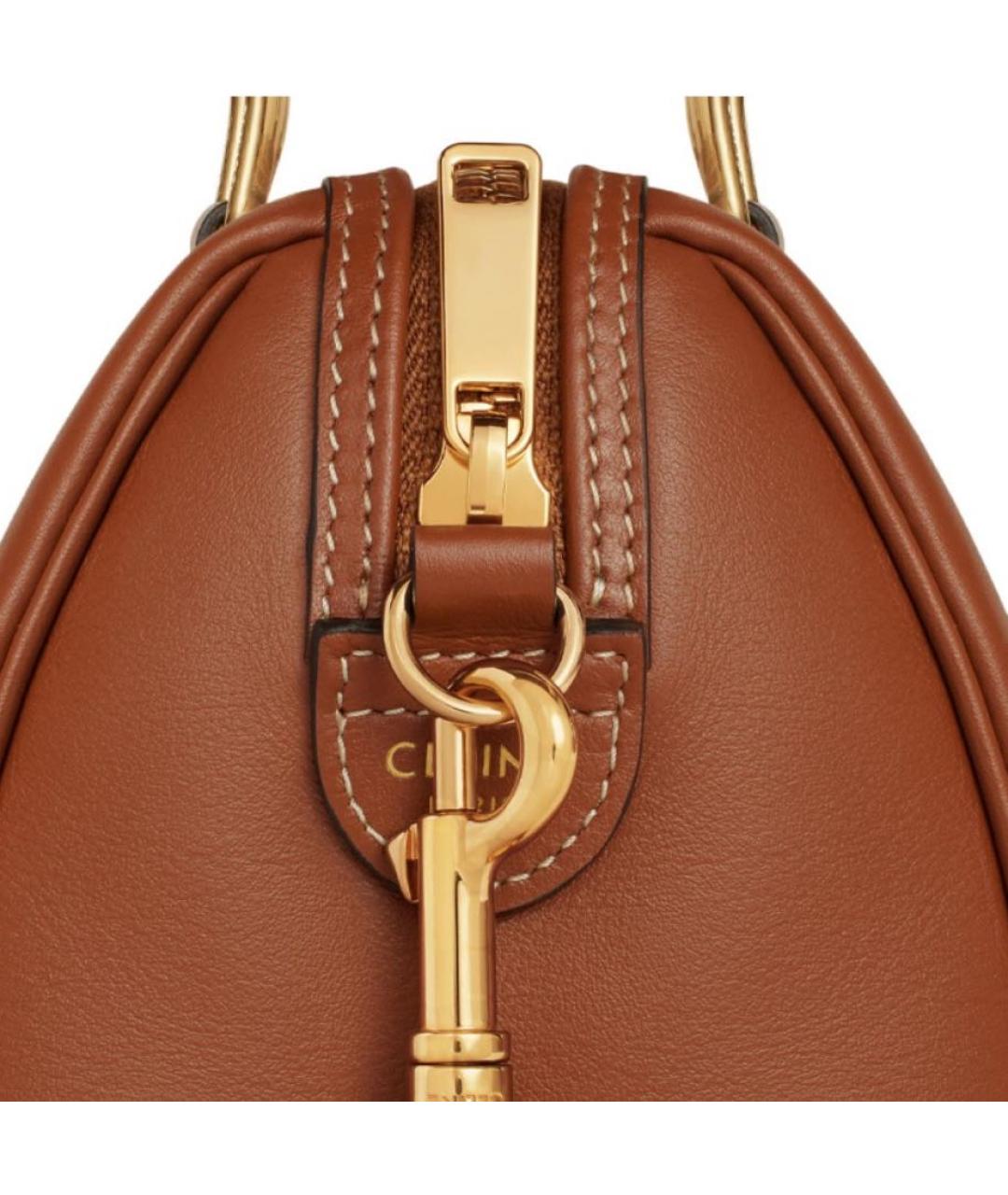 CELINE Оранжевая кожаная сумка тоут, фото 4