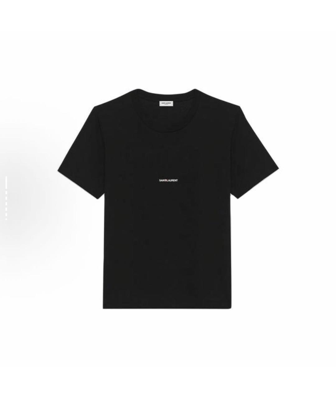 SAINT LAURENT Черная хлопковая футболка, фото 7