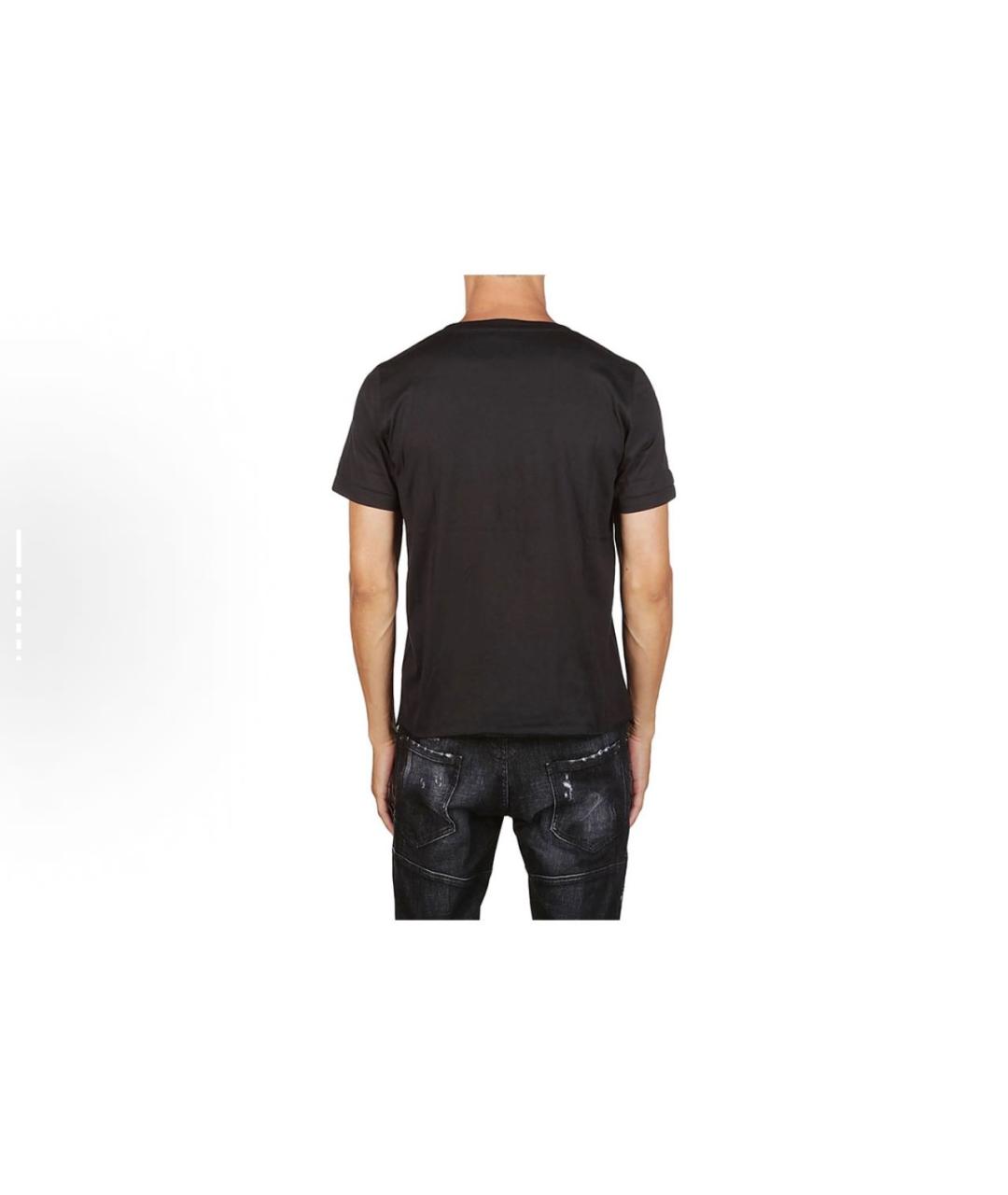 SAINT LAURENT Черная хлопковая футболка, фото 4