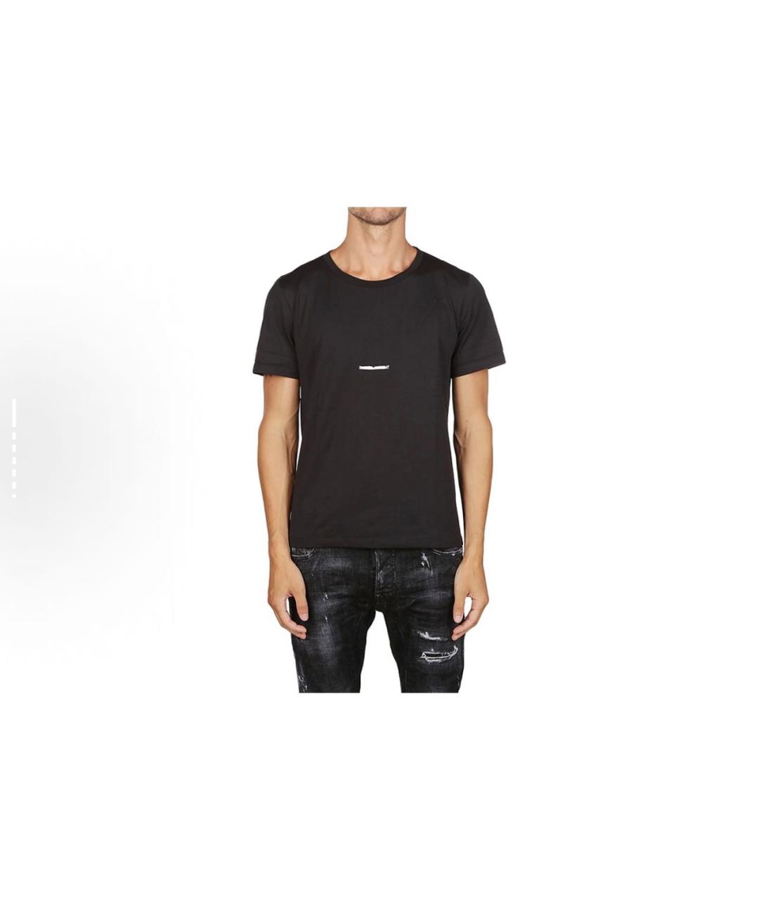 SAINT LAURENT Черная хлопковая футболка, фото 5