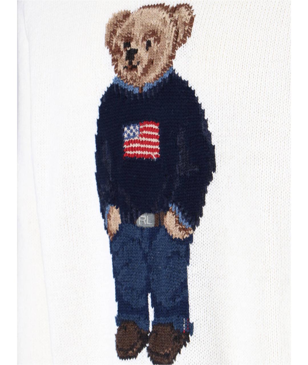 POLO RALPH LAUREN Белый хлопковый джемпер / свитер, фото 4