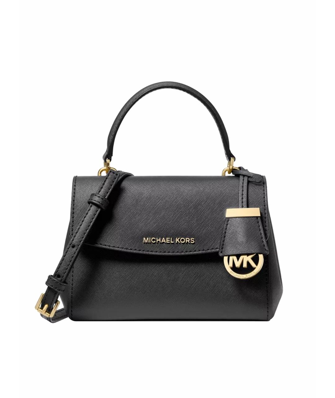 MICHAEL KORS Черная сумка с короткими ручками из искусственной кожи, фото 1