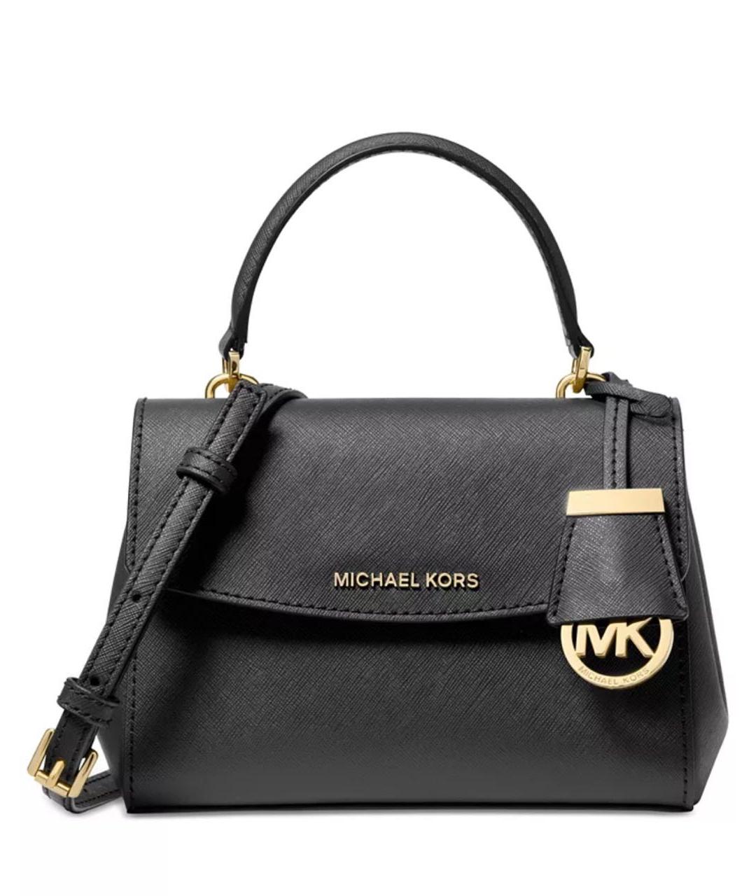 MICHAEL KORS Черная сумка с короткими ручками из искусственной кожи, фото 5
