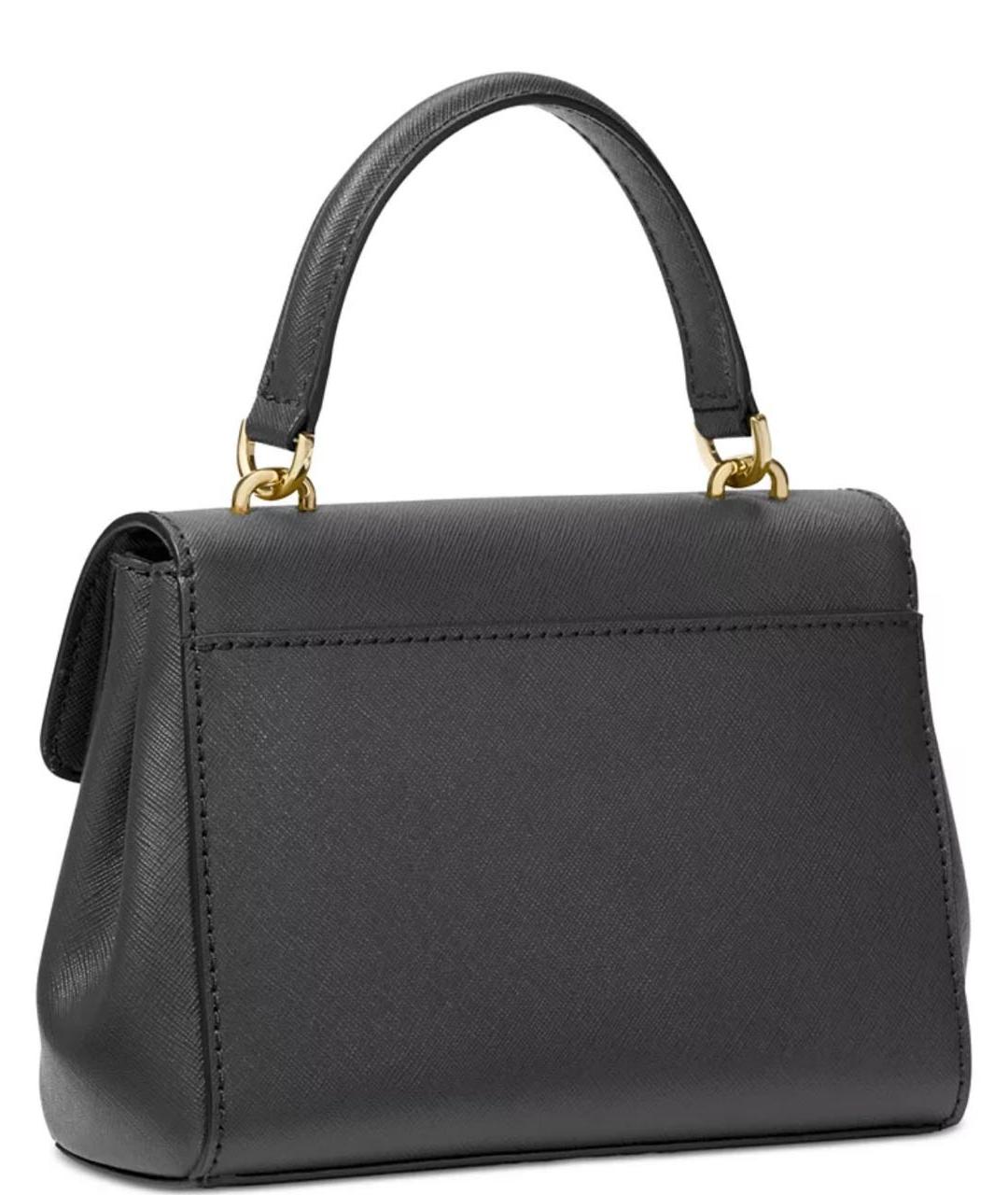 MICHAEL KORS Черная сумка с короткими ручками из искусственной кожи, фото 4
